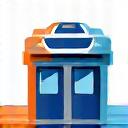 Symbol einer Mautstation für Sondermautstrecken.